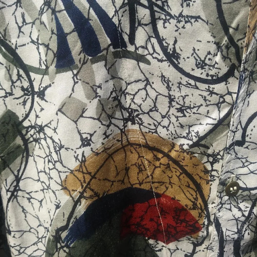 Vintage Cafe Italy Button Down Shirt Men - Shoulders 22